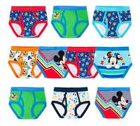 Disney Boys' Mickey Mouse 100% Combed Cotton Briefs Available in Sizes 2/3t, 4t, 4, 6 and 8, 10-pack, 2-3 Years