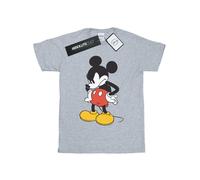 (9-11 Years, Sports Grey) Disney Boys Mickey Mouse Angry Look Down T-Shirt