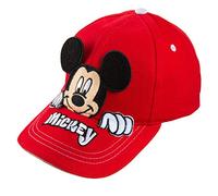 Disney Boys Mickey Mouse Cotton Baseball Cap - 100% Cotton - Red -