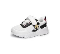 Disney White Mickey Mouse Creeping Print Hook and Loop Trainers Boys