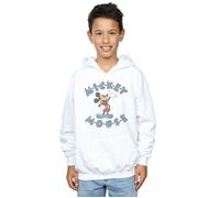 Disney Boy's Mickey Mouse Dash Hoodie in White | Size: 3-4 Years Disney White 3-4 Years