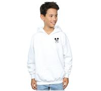 Disney Boy's Mickey Mouse Dont Speak Breast Print Hoodie in White | Size: 12-13 Years Disney White 12-13 Years