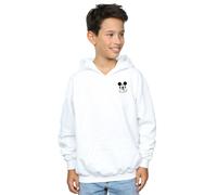 Disney Boy's Mickey Mouse Dont Speak Breast Print Hoodie in White | Size: 7-8 Years Disney White 7-8 Years