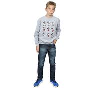 Disney Boy's Mickey Mouse Evolution Sweatshirt in Grey | Size: 5-6 Years Disney Grey 5-6 Years