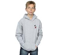 Disney Boys Mickey Mouse Kickin Retro Chest Hoodie Sport Grey 5-6 Years