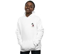 Disney Boys Mickey Mouse Kickin Retro Chest Hoodie White 7-8 Years