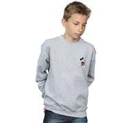 Disney Boys Mickey Mouse Kickin Retro Chest Sweatshirt Sport Grey 9-11 Years