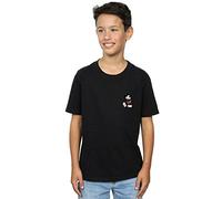 Disney Boys Mickey Mouse Kickin Retro Chest T-Shirt Black 9-11 Years