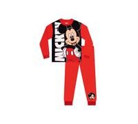 Disney Boy's Mickey Mouse Long Sleeve Pyjamas in Red | Size: 18-24 m Disney Red 18-24 m