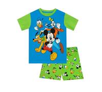 Disney Boys Mickey Mouse Pyjamas | Boys Short Pyjamas | Mickey Donald Duck And Goofy PJs For Boys | Blue | 7-8 Years