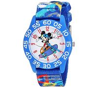 Disney Boy's 'Mickey Mouse' Quartz Plastic and Nylon Casual Watch, Color:Blue (Model: WDS000126)