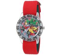 Disney Boy's 'Mickey Mouse' Quartz Plastic and Nylon Casual Watch, Color:Red (Model: WDS000213)
