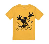 Disney Boy's Mickey Mouse Shock T-Shirt in Yellow | Size: 7-8 Years Disney Yellow 7-8 Years