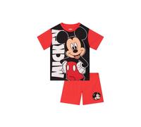 Disney Boy's Mickey Mouse Short Pyjamas in Red | Size: 2-3 Years Disney Red 2-3 Years