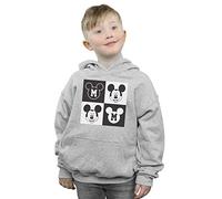 Disney Boys Mickey Mouse Smiling Squares Hoodie Sport Grey 5-6 Years