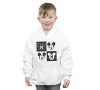 Disney Boys Mickey Mouse Smiling Squares Hoodie White 5-6 Years