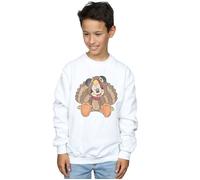 Disney Boy's Mickey Mouse Thanksgiving Turkey Costume Sweatshirt in White | Size: 3-4 Years Disney White 3-4 Years