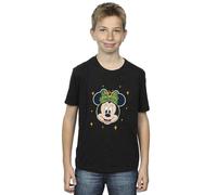 Disney Boy's Minnie Mouse Happy Christmas T-Shirt in Black | Size: 5-6 Years Disney Black 5-6 Years