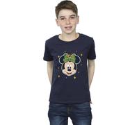 Disney Boy's Minnie Mouse Happy Christmas T-Shirt in Navy | Size: 9 Years Disney Navy 9 Years