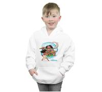 Disney Boy's Moana & Maui Wave Hoodie in White | Size: 12-13 Years Disney White 12-13 Years