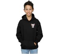 Disney Boy's Moana Pua The Pig Breast Print Hoodie in Black | Size: 7-8 Years Disney Black 7-8 Years