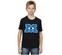 Disney Boy's Monsters University Monster M T-Shirt in Black | Size: 7-8 Years Disney Black 7-8 Years