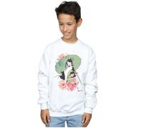 Disney Boy's Mulan Magnolia Collage Sweatshirt in White | Size: 5-6 Years Disney White 5-6 Years