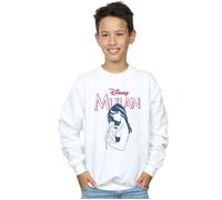Disney Boy's Mulan Magnolia Line Sweatshirt in White | Size: 12-13 Years Disney White 12-13 Years