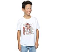 Disney Boy's Mulan Mushu Dragon T-Shirt in White | Size: 12-13 Years Disney White 12-13 Years