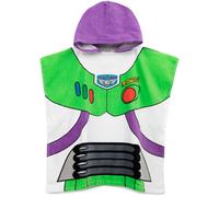 Disney Pixar Toy Story Buzz Lightyear Towel Poncho For Kids | Boys Girls Space Ranger Character Bath Swimwear Beach Towel With Purple Hood One Size