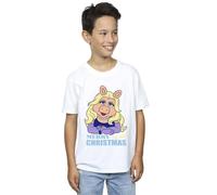 Disney Boy's Muppets Miss Piggy Queen of Holidays T-Shirt in White | Size: 9 Years Disney White 9 Years