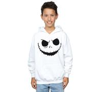 Disney Boy's Nightmare Before Christmas Jack´s Face Bold Hoodie in White | Size: 5-6 Years Disney White 5-6 Years