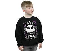 Disney Boys Nightmare Before Christmas Pumpkin King Sweatshirt Black 7-8 Years