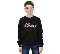 Disney Boy's Pastel Logo Sweatshirt in Black | Size: 9 Years Disney Black 9 Years