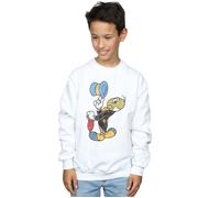 Disney Boy's Pinocchio Jiminy Cricket Sweatshirt in White | Size: 9 Years Disney White 9 Years