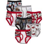 Disney Boys' Pixar Cars 100% Cotton Underwear with Lightning McQueen, Mater, Cruz & More Sizes 18m, 2/3t, 4t, 4, 6 and 8, 5-Pack Brief, 4 (Pack of 5)