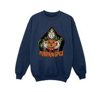 Disney Boy's Pumpkin Spice Evil Queen Villains Sweatshirt in Navy | Size: 7-8 Years Disney Navy 7-8 Years