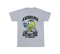 Disney Boy's Reading Awesome Mike Wazowski T-Shirt in Grey | Size: 5-6 Years Disney Grey 5-6 Years