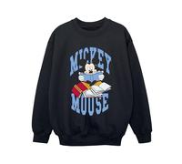 Disney Boy's Reading Books Mickey Mouse Sweatshirt in Black | Size: 9 Years Disney Black 9 Years