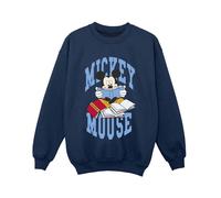 Disney Boy's Reading Books Mickey Mouse Sweatshirt in Navy | Size: 9 Years Disney Navy 9 Years