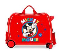 Disney Boys Rolling Suitcase 2 Multi-Direction Spinner Wheels, Red (Rojo), 50x38x20