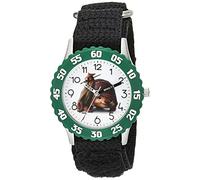 DISNEY Boys' Stainless Steel Japanese Quartz Watch with Nylon Strap, Black, 16 (Model: WDS000918)