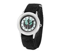 Disney Boys' Stainless Steel Japanese Quartz Watch with Nylon Strap, Black, 16 (Model: WDS001088)