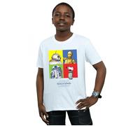 Disney Boy's Star Wars The Rise Of Skywalker Droid Squares T-Shirt in White | Size: 12-13 Years Disney White 12-13 Years