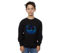 Disney Boy's Star Wars The Rise Of Skywalker Resistance Symbol Wave Sweatshirt in Black | Size: 12-13 Years Disney Black 12-13 Years