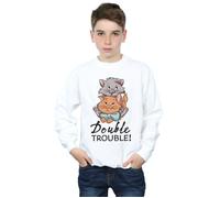 Disney Boy's The Aristocats Double Trouble Sweatshirt in White | Size: 3-4 Years Disney White 3-4 Years