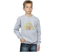 Disney Boy's The Descendants Fairest Gold Sweatshirt in Grey | Size: 5-6 Years Disney Grey 5-6 Years