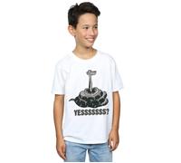 Disney Boy's The Jungle Book Kaa Yesssss T-Shirt in White | Size: 5-6 Years Disney White 5-6 Years