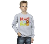 Disney Boy's The Lion King Brave Like Dad Sweatshirt in Grey | Size: 3-4 Years Disney Grey 3-4 Years