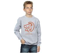 Disney Boy's The Lion King Cave Drawing Sweatshirt in Grey | Size: 5-6 Years Disney Grey 5-6 Years